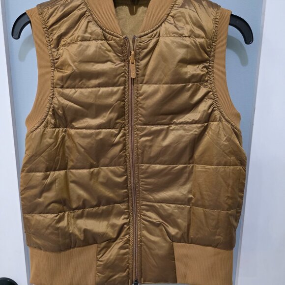 Lululemon Reversible Brown Bomber Vest – Lightweight Athletic Layering Piece - Picture 7 of 8